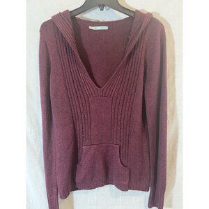 Maurice’s Women’s XL Maroon Knit Hooded Long Sleeve Sweater